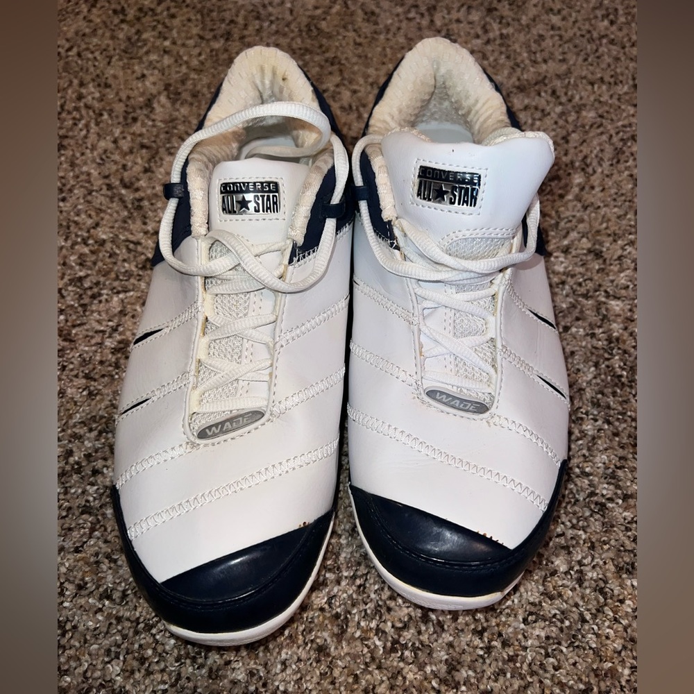 Vintage 2005 Converse Dwayne Wade White Navy